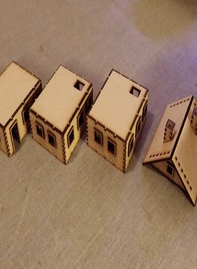 Raystar™ DIY Wooden House Model Kit, 3-Storey Building, Laser-Cut Assembly - Image 3